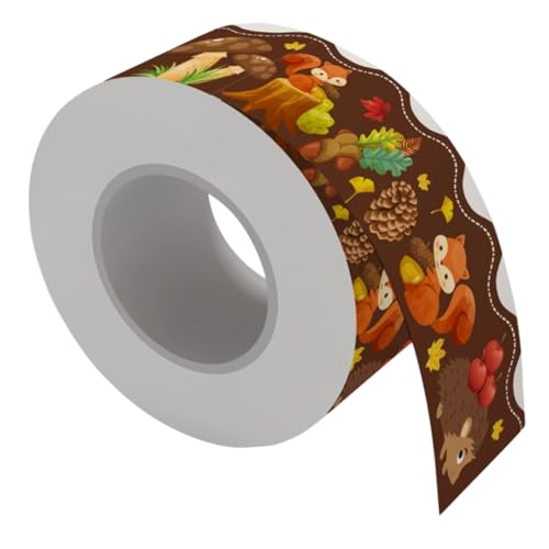 HOMSFOU Wellenförmiger Pinnwandrand Aufkleber für Herbstdekoration Selbstklebend für Klassenzimmer und Schreibtische mit Herbstlichen Motiven Wie Pilzen und Eichhörnchen HOMSFOU Wellenförmiger Pinnwandrand Aufkleber für Herbstdekoration Selbstklebend für Klassenzimmer und Schreibtische mit Herbstlichen Motiven Wie Pilzen und Eichhörnchen von HOMSFOU