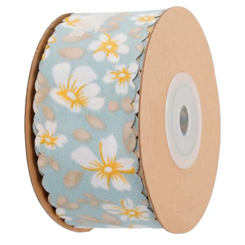HOMSFOU Wellenkante Geschenkband mit Blumenmuster Buntes Geschenkverpackungsband für DIY Dekoration Hochzeitsgeschenk Basteln Zubehör Vielseitig und Langlebig von HOMSFOU