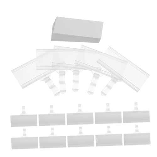 HOMSFOU Wiederverwendbare Regal-etikettenhalter für Drahtregale Kunststoff-klemmen mit Abwischbaren Pvc-karten Kompatibel mit Supermarkt-preisauszeichnungen und Einzelhandelsschildern HOMSFOU Wiederverwendbare Regal-etikettenhalter für Drahtregale Kunststoff-klemmen mit Abwischbaren Pvc-karten Kompatibel mit Supermarkt-preisauszeichnungen und Einzelhandelsschildern von HOMSFOU