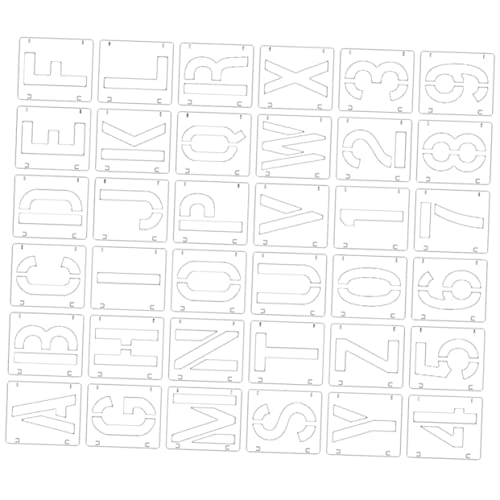 HOMSFOU Wiederverwendbare Schablonen für Große Buchstaben und Zahlen Vorlagen Kunststoff für Kreative Malprojekte und Diy Dekorationen Teilig HOMSFOU Wiederverwendbare Schablonen für Große Buchstaben und Zahlen Vorlagen Kunststoff für Kreative Malprojekte und Diy Dekorationen Teilig von HOMSFOU