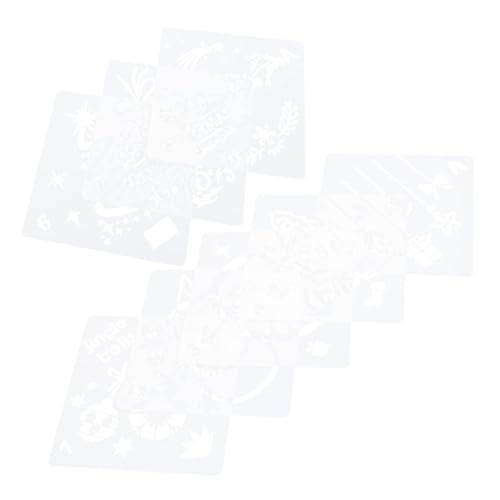 HOMSFOU Wiederverwendbare Weihnachts Malschablonen aus Pet Kreative Bastelschablonen für Diy Projekte für Wandgestaltung Scrapbooking und Dekoration HOMSFOU Wiederverwendbare Weihnachts Malschablonen aus Pet Kreative Bastelschablonen für Diy Projekte für Wandgestaltung Scrapbooking und Dekoration von HOMSFOU