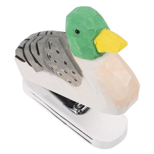 HOMSFOU Wiederverwendbarer Holz Hefter Tierform Kreativer Papierhefter für Büro Bastelprojekte Niedliches Design als Deko Werkzeug für Unterwegs Geeignet von HOMSFOU