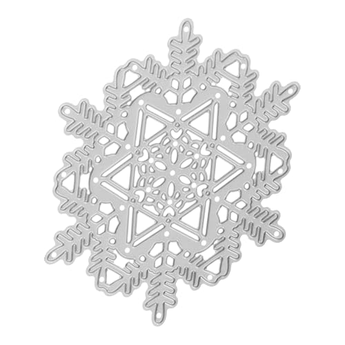 HOMSFOU Würfel Aus Kohlenstoffstahl Stempel Und Matrizen Schneeflockenstanze Schneeflockenmetall Stirbt Schneeflocken-stanzformen Weihnachtsstanzungen Schneeflocken-schablonen Silber von HOMSFOU