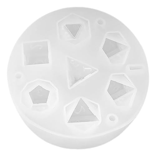 HOMSFOU Würfelform Spiele Epoxidharzform Formen aus Epoxidharz Kristallform aus Harz DIY Bastelform Spielform aus Kunstharz Harzmusterformen Spielformen aus Harz Kieselgel Weiß von HOMSFOU