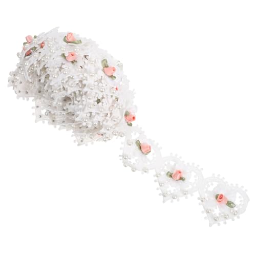 HOMSFOU Yards Vintage Weiße Bestickte Spitze mit Herz Blumenmuster Perlenimitat Spitzenband für DIY Brautkleid Kleidung Hut Hochzeits Partydekoration HOMSFOU Yards Vintage Weiße Bestickte Spitze mit Herz Blumenmuster Perlenimitat Spitzenband für DIY Brautkleid Kleidung Hut Hochzeits Partydekoration von HOMSFOU
