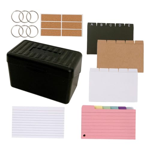 HOMSFOU Zeilenkarteikarte Mit Etui Karteikartenordner Aufgabenkartenboxen Für Quittungshalter-organisator Karteikarten-notizbuch Kartenhalter Binder Grußkarten-organizer Plastik von HOMSFOU