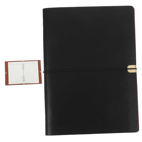HOMSFOU Zeitschriftenordner Binder Notebook Hefter mit losen Blättern Nachfüllpackungen für Lose-Blatt-Notizbücher Zeitschrifteneinband mit losen Blättern Papier Schwarz von HOMSFOU