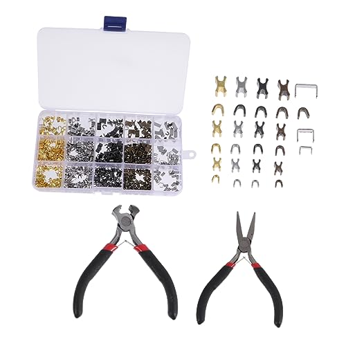 HOMSFOU Zipper Stopper Kit mit Zangen Zipper Retainer Zubehör für Einfache Reparatur von Kleidung Praktisch und Langlebig Einfache Installation für Defekte Reißverschlüsse von HOMSFOU