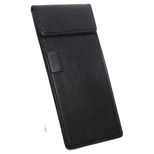 HOMSFOU a-la-carte-Clip ordner Mini-Klemmbretter Mini-Klemmbrett für Quittungen kleiner Notizblock magnetische Klemmbretter Mini-Zwischenablage Notizblockhalter Leder Black von HOMSFOU