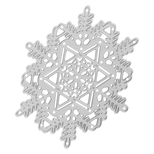 HOMSFOU aus Kohlenstoffstahl Stanzformen für die Kartenherstellung Schneeflocken-Schablonen Schneeflockenmetall stirbt Stempel und Matrizen Schneeflocken-Stanzformen Silver von HOMSFOU
