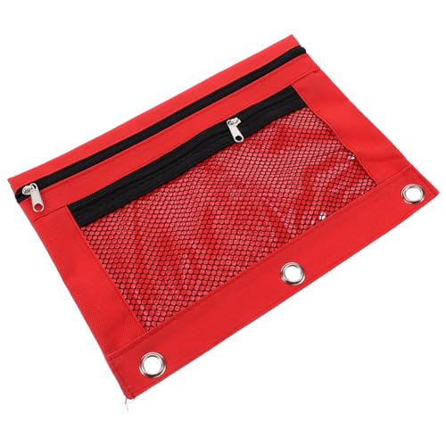 HOMSFOU dokumententasche document bag stifte halterung stylofon Schlüssel Stiftspeicherbeutel reißverschluss Aktentasche aus Stoff Federmäppchen für 3-Ring-Ordner Aluminiumlegierung rot HOMSFOU dokumententasche document bag stifte halterung stylofon Schlüssel Stiftspeicherbeutel reißverschluss Aktentasche aus Stoff Federmäppchen für 3-Ring-Ordner Aluminiumlegierung rot von HOMSFOU