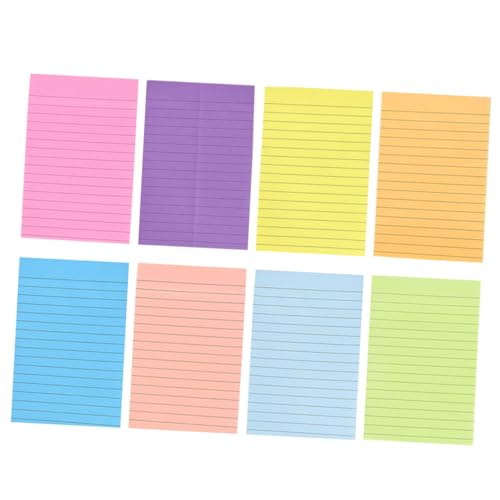 HOMSFOU horizontale Haftnotizen Unterlage Schule gefüttert Schulbedarf Tragbare Memo -Pads Karteikarten-Notizaufkleber Schreibwaren Memo-Aufkleber süße Notizaufkleber Papier von HOMSFOU
