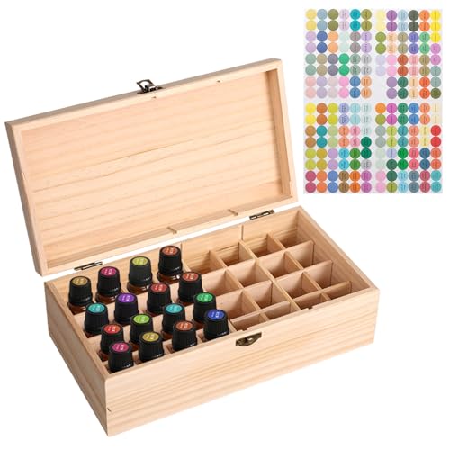 HOMURY Ätherisches Öl Box Holz Aufbewahrungsbox 32 Slots Aromatherapie Öle Flaschen, Tragbar Ätherische Öle Holzbox Multifunktions Aufbewahrungsbox für Ätherische Öle und Duftöle HOMURY Ätherisches Öl Box Holz Aufbewahrungsbox 32 Slots Aromatherapie Öle Flaschen, Tragbar Ätherische Öle Holzbox Multifunktions Aufbewahrungsbox für Ätherische Öle und Duftöle von HOMURY