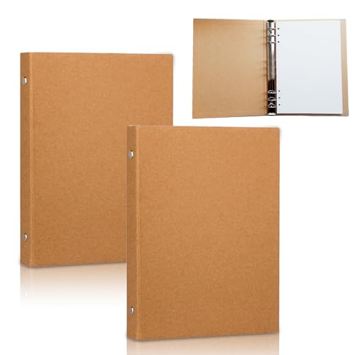 HOMURY 6 Ringbuch A5 Kraftpapier: 2 Stück A5 Ordner mit 6 Ringen, Stabiler Ordner Braun für Hinzufügen Prospekthülle Scrapbooking Papiers Lose Blätter HOMURY 6 Ringbuch A5 Kraftpapier: 2 Stück A5 Ordner mit 6 Ringen, Stabiler Ordner Braun für Hinzufügen Prospekthülle Scrapbooking Papiers Lose Blätter von HOMURY