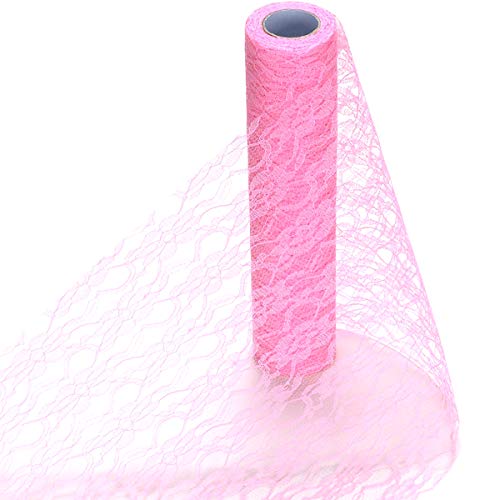 HOMYHOME tischläufer hochzeits Spitze läufer Weinlese Spitze rosa Stuhl Schärpe für Festival Hochzeit Ereignis Tischdekoration Spitzenstoff Rolle 30 cm x 22 M HOMYHOME tischläufer hochzeits Spitze läufer Weinlese Spitze rosa Stuhl Schärpe für Festival Hochzeit Ereignis Tischdekoration Spitzenstoff Rolle 30 cm x 22 M von HOMYHOME