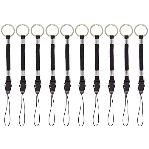 Honbay 10 schwarze Nylon-Gurte mit abnehmbarer Schnalle für Taschenlampe, Handy, USB-Flash-Laufwerk, MP3, MP4 und andere kleine elektronische Geräte von HONBAY