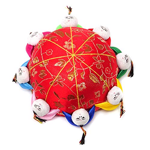 Honbay Nadelkissen im traditionellen chinesischen Stil, mit 8 Kindern, Rot von HONBAY