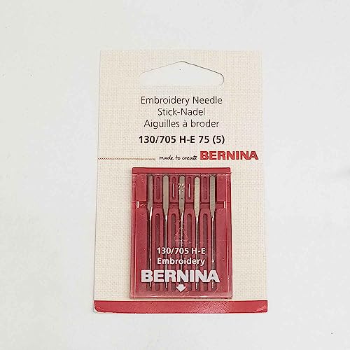 HONEYSEW Sticknadeln für Bernina Nähmaschinennadeln 130/705 H-E 0361547002 (Sticknadel 75–90), 5 Stück von HONEYSEW