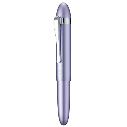 Hongdian M1 Füllfederhalter, extra feine Feder, Violett & U-Boot-Form, Aluminium, kurz, Mini-Tasche von HONG DIAN