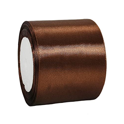 22m Satinband Geschenkband Kaffee 75mm Breit,Auto Seidenband Kaffee Dick Schleifenband Satin Dekoband Geschenkverpackung Deko Band Stoffband für Halloween Weihnachten Hochzeit Taufe Geburtstag DIY 22m Satinband Geschenkband Kaffee 75mm Breit,Auto Seidenband Kaffee Dick Schleifenband Satin Dekoband Geschenkverpackung Deko Band Stoffband für Halloween Weihnachten Hochzeit Taufe Geburtstag DIY von HONGCI