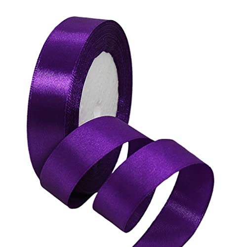 22m Satinband Geschenkband Lila 20mm Breit,Seidenband Lila Dick Schleifenband Satin Dekoband Geschenkverpackung Deko Band Stoffband für Halloween Weihnachten Hochzeit Taufe Geburtstag DIY-Handwerk von HONGCI