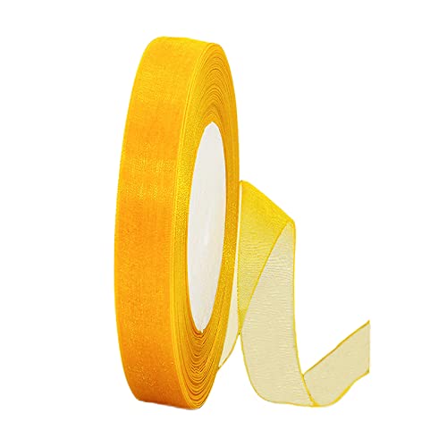 45m Organzaband Gelb 15mm Breit Chiffo Geschenkband,Transparentes Gelb Organza Bänder Chiffonband Schleifenband Dekoband Geschenkverpackung Deko Band Tüllband für Weihnachten Hochzeit Taufe Geburtstag 45m Organzaband Gelb 15mm Breit Chiffo Geschenkband,Transparentes Gelb Organza Bänder Chiffonband Schleifenband Dekoband Geschenkverpackung Deko Band Tüllband für Weihnachten Hochzeit Taufe Geburtstag von HONGCI