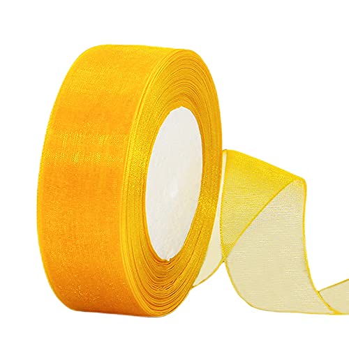 45m Organzaband Gelb 38mm Breit Chiffo Geschenkband,Transparentes Gelb Organza Bänder Chiffonband Schleifenband Dekoband Geschenkverpackung Deko Band Tüllband für Weihnachten Hochzeit Taufe Geburtstag 45m Organzaband Gelb 38mm Breit Chiffo Geschenkband,Transparentes Gelb Organza Bänder Chiffonband Schleifenband Dekoband Geschenkverpackung Deko Band Tüllband für Weihnachten Hochzeit Taufe Geburtstag von HONGCI