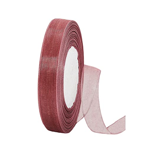 45m Organzaband Hellgrau Violett 15mm Breit Chiffo Geschenkband,Transparentes Organza Bänder Chiffonband Schleifenband Dekoband Geschenkverpackung Tüllband für Weihnachten Hochzeit Taufe Geburtstag von HONGCI