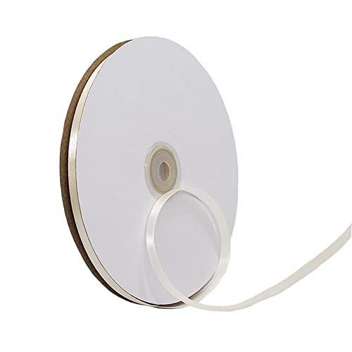 91m Satinband Geschenkband Beige 6mm Breit,Seidenband Beige Luftballon Band Schleifenband Satin Dekoband Geschenkverpackung Deko Band Stoffband für Halloween Weihnachten Hochzeit Taufe Geburtstag von HONGCI