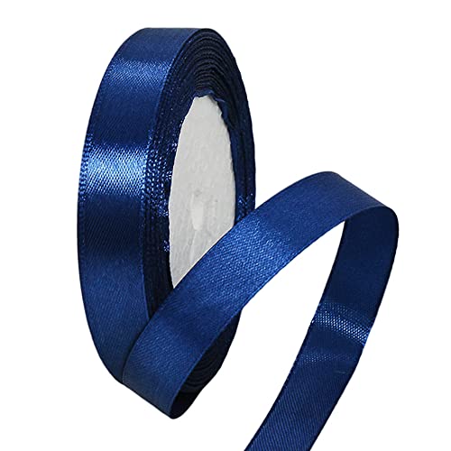 22m Satinband Geschenkband Dunkel Blau 15mm Breit,Seidenband Dick Schleifenband Satin Dekoband Geschenkverpackung Deko Band Stoffband für Halloween Weihnachten Hochzeit Taufe Geburtstag DIY-Handwerk von HONGCI