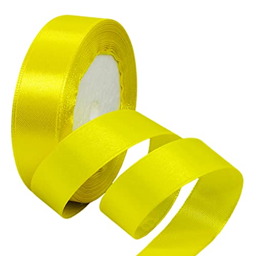 22m Satinband Geschenkband Zitronen Gelb 25mm Breit,Seidenband Dick Schleifenband Satin Dekoband Geschenkverpackung Deko Band Stoffband für Halloween Weihnachten Hochzeit Taufe Geburtstag DIY-Handwerk 22m Satinband Geschenkband Zitronen Gelb 25mm Breit,Seidenband Dick Schleifenband Satin Dekoband Geschenkverpackung Deko Band Stoffband für Halloween Weihnachten Hochzeit Taufe Geburtstag DIY-Handwerk von HONGCI