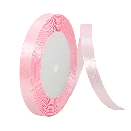 22m Satinband Geschenkband Rosa 10mm Breit,Seidenband Rosa Dick Schleifenband Satin Dekoband Geschenkverpackung Deko Band Stoffband für Halloween Weihnachten Hochzeit Taufe Geburtstag DIY-Handwerk von HONGCI