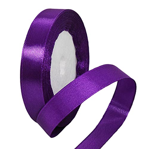 22m Satinband Geschenkband Lila 15mm Breit,Seidenband Lila Dick Schleifenband Satin Dekoband Geschenkverpackung Deko Band Stoffband für Halloween Weihnachten Hochzeit Taufe Geburtstag DIY-Handwerk von HONGCI