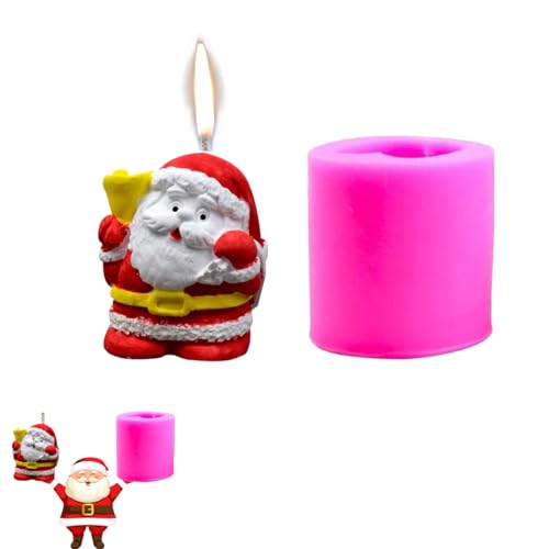 HONGECB 3D Silikonform Weihnachten - Santa Silikonform, Weihnachtsmann Kerzenform, Weihnachten Kerzengießform, Kerzenform Zum gießen Für Weihnachten Deko, Für Seife Kerze, Duftkerze von HONGECB