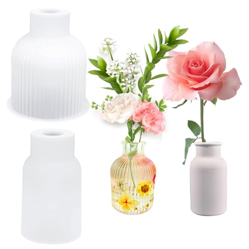 HONGECB Gießformen Blumenvasen, Vase Silikonform, Vase Gießformen Silikon, Vase Resin GießForm DIY, Epoxidharz Vase Silicone Mould, Zur Herstellung von Stifthaltern, Vasen, 2 Stück HONGECB Gießformen Blumenvasen, Vase Silikonform, Vase Gießformen Silikon, Vase Resin GießForm DIY, Epoxidharz Vase Silicone Mould, Zur Herstellung von Stifthaltern, Vasen, 2 Stück von HONGECB