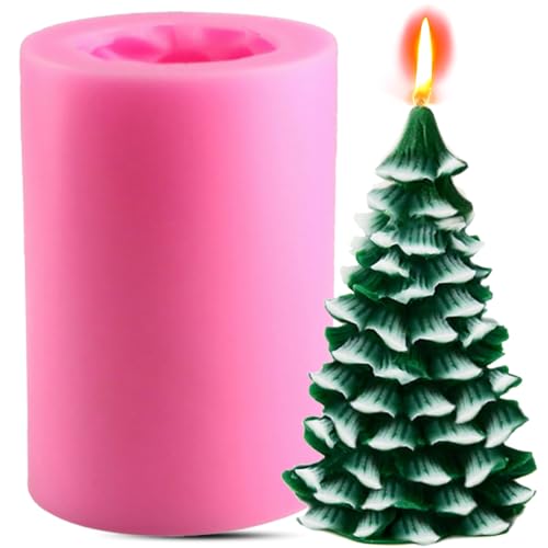 HONGECB Kerzen Giessen Silikonform, 3D Weihnachten Form, 3D Weihnachtsbaum Kerzenform, Seifenform Weihnachtsbaum, für Weihnachts, Halloween, Erntedankfest, Seife & Kerzenherstellung, B von HONGECB