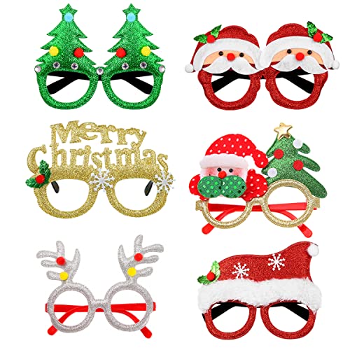 HONGECB 6 Stück Weihnachtsbrillen, Weihnachten Brillen Rahmen, Weihnachtsbrille, Partybrillen für Deko Weihnachten, Weihnachtskostüm Party Dekoration, für Kinder Erwachsene HONGECB 6 Stück Weihnachtsbrillen, Weihnachten Brillen Rahmen, Weihnachtsbrille, Partybrillen für Deko Weihnachten, Weihnachtskostüm Party Dekoration, für Kinder Erwachsene von HONGECB