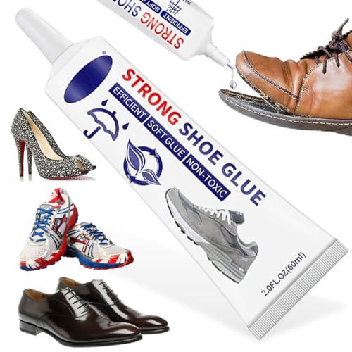 Schuhkleber Extra Stark Wasserfest, Schuhsohlenkleber, Alleskleber, Leder kleber, Textilkleber, Absatzkleber, für Schuhe, Sportschuhe, Lederschuhe, Stiefel, Sandalen (2.0FL.OZ/Entdeckungspaket) von HONGECB