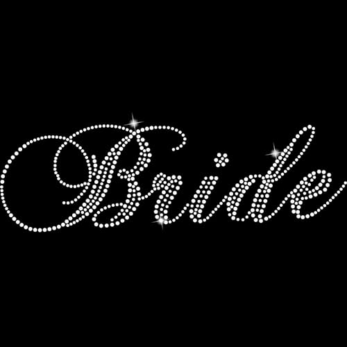 2 Stücke Bügel Strass Applikation Transfer für Braut mit Strasssteinen DIY Herz-T-Shirt-Transfer Glitzer-Kristall-Muster-Dekoration – Heißtransfer-Design (Silver) von HONGLIHAI