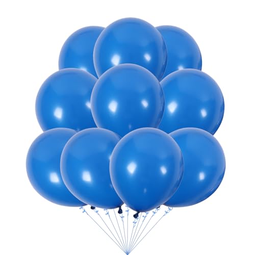 30 Stück Geburtstagsparty-Luftballons, Dekoration, 30,5 cm, Latex-Luftballons, rot, blau, schwarz, für Kinder, Jungen, Mottogeburtstagsparty-Zubehör (Blau, 30) von HONGP