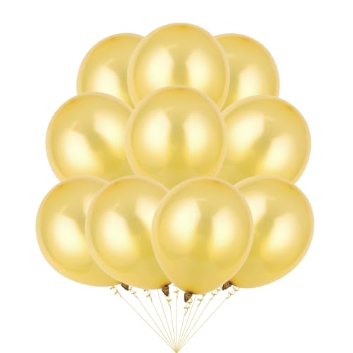 30 Stück Geburtstagsparty-Luftballons, Dekoration, 30,5 cm, Latex-Luftballons, rot, blau, schwarz, für Kinder, Jungen, Mottogeburtstagsparty-Zubehör (Gold, 30) von HONGP