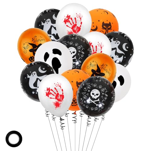 30 Stück Halloween-Party-Luftballons, Dekoration, 30,5 cm, Latex-Luftballons, Sport-Feier, für Kinder, Jungen, Fußball-Thema, Geburtstagsparty-Zubehör 30 Stück Halloween-Party-Luftballons, Dekoration, 30,5 cm, Latex-Luftballons, Sport-Feier, für Kinder, Jungen, Fußball-Thema, Geburtstagsparty-Zubehör von HONGP