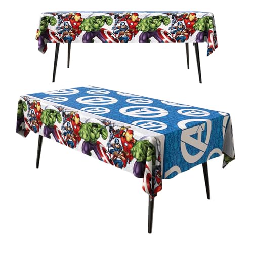 Superhelden-Party-Tischdecke, 137,2 x 182,9 cm, blaue Superhelden-Party-Tischdecke für Jungen, Kunststoff-Tischdecke, Party für Kinder, Babyparty, Geburtstag, Superhelden-Motto-Party-Dekorationen Superhelden-Party-Tischdecke, 137,2 x 182,9 cm, blaue Superhelden-Party-Tischdecke für Jungen, Kunststoff-Tischdecke, Party für Kinder, Babyparty, Geburtstag, Superhelden-Motto-Party-Dekorationen von HONGP
