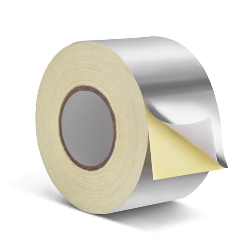 HONGTAISHENG Alu Klebeband, Hitzebeständiges Aluminium Klebeband zum Reparieren von Metalloberflächen, 57mm x 25m Wasserdichtes Selbstklebend für Kanäle, Klimaanlagen, Lüftungsschlitze HONGTAISHENG Alu Klebeband, Hitzebeständiges Aluminium Klebeband zum Reparieren von Metalloberflächen, 57mm x 25m Wasserdichtes Selbstklebend für Kanäle, Klimaanlagen, Lüftungsschlitze von HONGTAISHENG