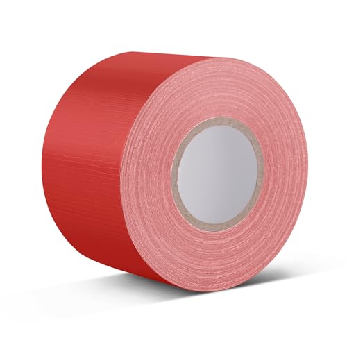 HONGTAISHENG Premium Gewebeband, Wasserfest Gaffa Tape, Panzerband Extra Stark, Panzertape Rot für Innen & Außen Gewebeverstärktes Klebeband, 58mm x 20m von HONGTAISHENG