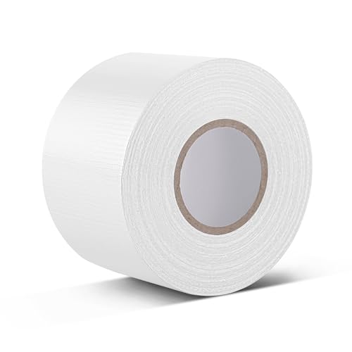 HONGTAISHENG Premium Gewebeband, Wasserfest Gaffa Tape, Panzerband Extra Stark, Panzertape Weiß für Innen & Außen Gewebeverstärktes Klebeband, 58mm x 20m von HONGTAISHENG