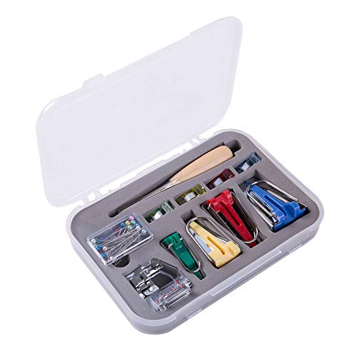 HONGXIN-SHOP Schrägbandformer Set Multifunktions Schrägband Werkzeug 6-12-18-25 mm Tape Bias Maker mit Quilten Ahle, Perlennadeln, Verstellbar Nähfuß, Stoffklammer, Nähen Zubehören für Kurzwaren HONGXIN-SHOP Schrägbandformer Set Multifunktions Schrägband Werkzeug 6-12-18-25 mm Tape Bias Maker mit Quilten Ahle, Perlennadeln, Verstellbar Nähfuß, Stoffklammer, Nähen Zubehören für Kurzwaren von HONGXIN-SHOP
