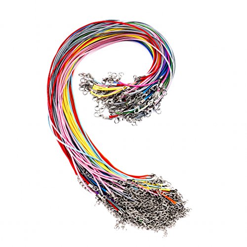 Schmuckbänder Schnur Halskette mit Verlängerung Kette und Karabinerverschluss für DIY Schmuck machen Mischungs Farbe 100 Stück Schmuckbänder Schnur Halskette mit Verlängerung Kette und Karabinerverschluss für DIY Schmuck machen Mischungs Farbe 100 Stück von HONGXIN-SHOP