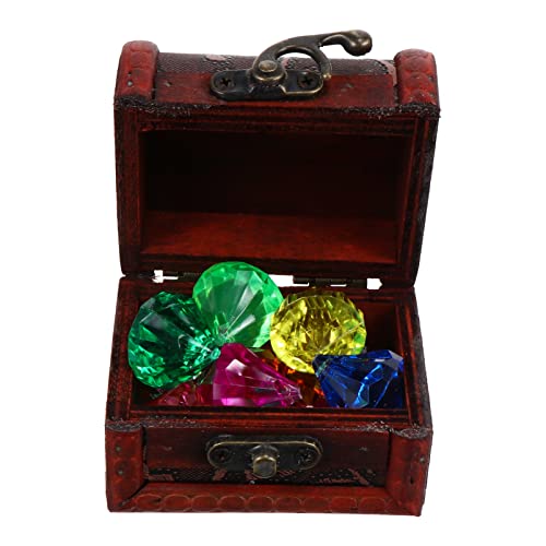 HONITANO 1 Satz Acryl Perlen Spielzeugset für Handgemachte Schmuckaccessoires Bunte Edelsteine zur Dekoration für Partys Geburtstage Schulaktivitäten Aufbewahrungsbox von HONITANO