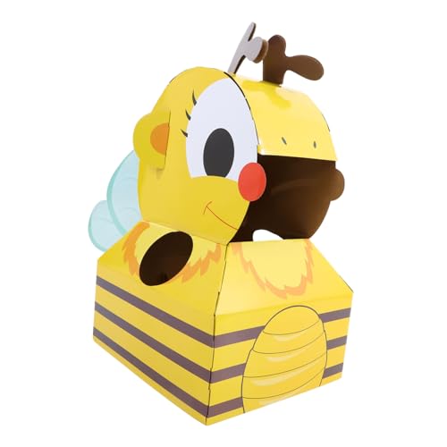 HONITANO 1 Satz Flugzeugspielzeug Aus Pappschachtel Roboter Bausätze Kleinkind Zappeln Schwimmbad Junge Kinderkostüm Aus Pappe Tragbares Für Cosplay Papier Yellow von HONITANO